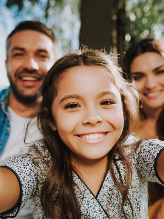 Happy family is spending summer weekend together