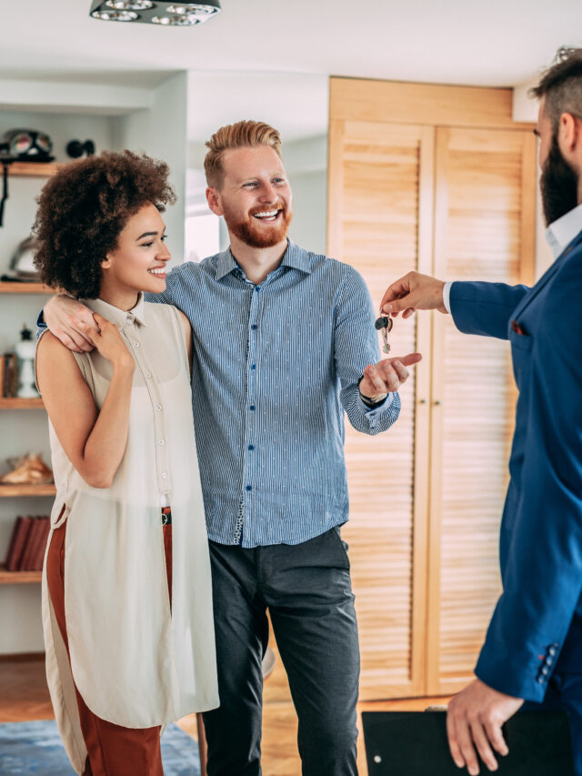 Young couple buying new home